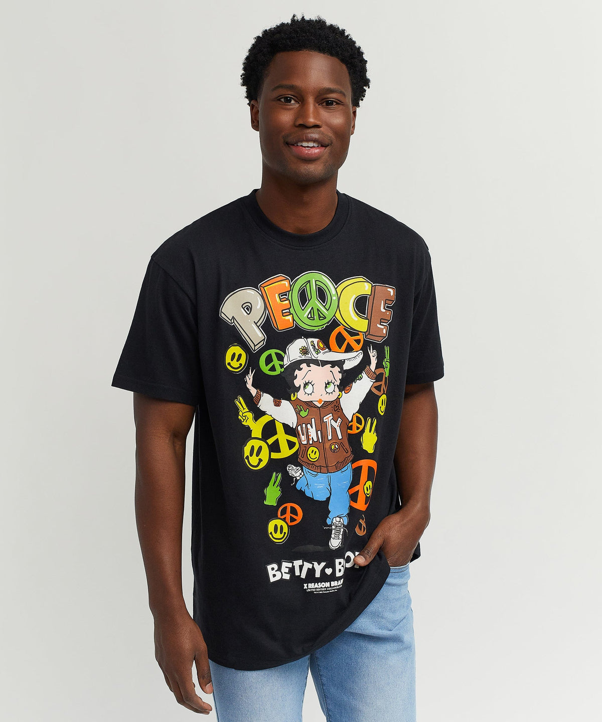 Betty Boop Peace Tee - Black