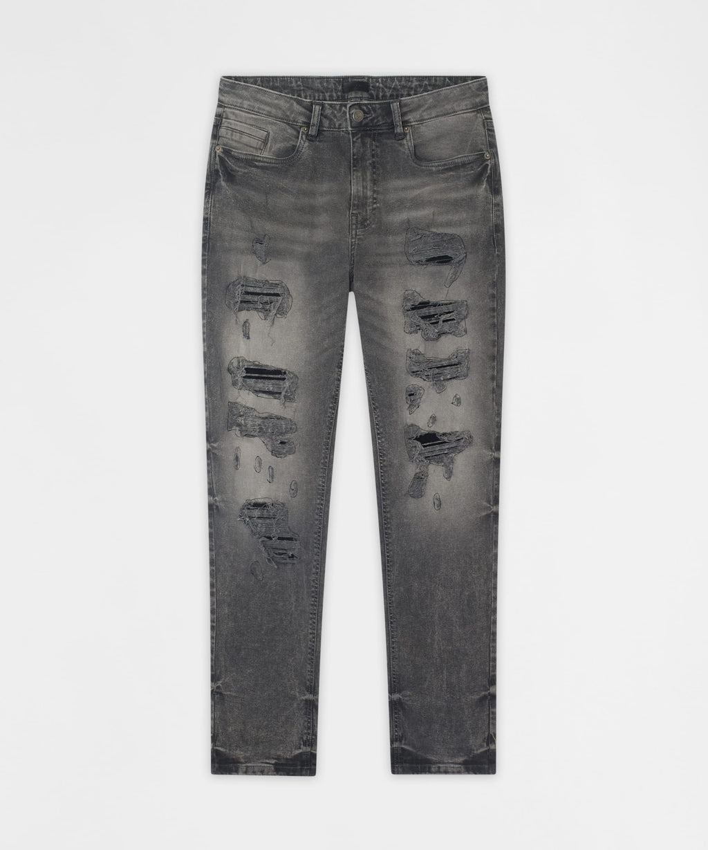 Breakaway Distressed Skinny Jeans - Dark Grey