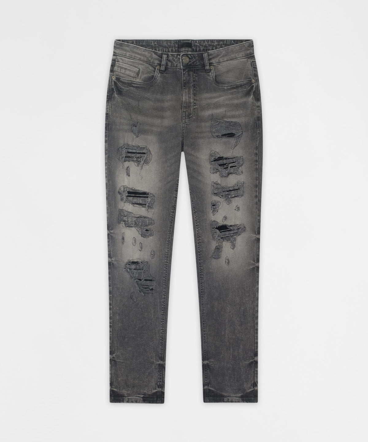 Breakaway Distressed Skinny Jeans - Dark Grey