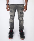 Breakaway Distressed Skinny Jeans - Dark Grey