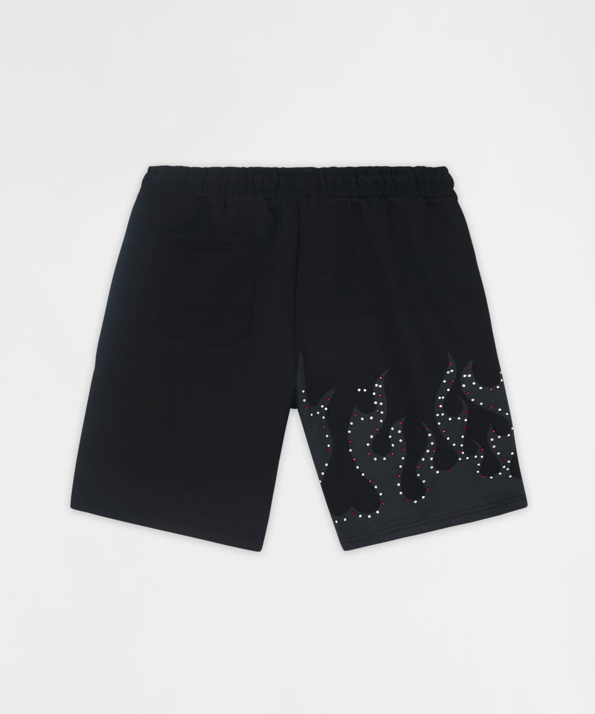 Built In Fire Rhinestone Shorts - Black