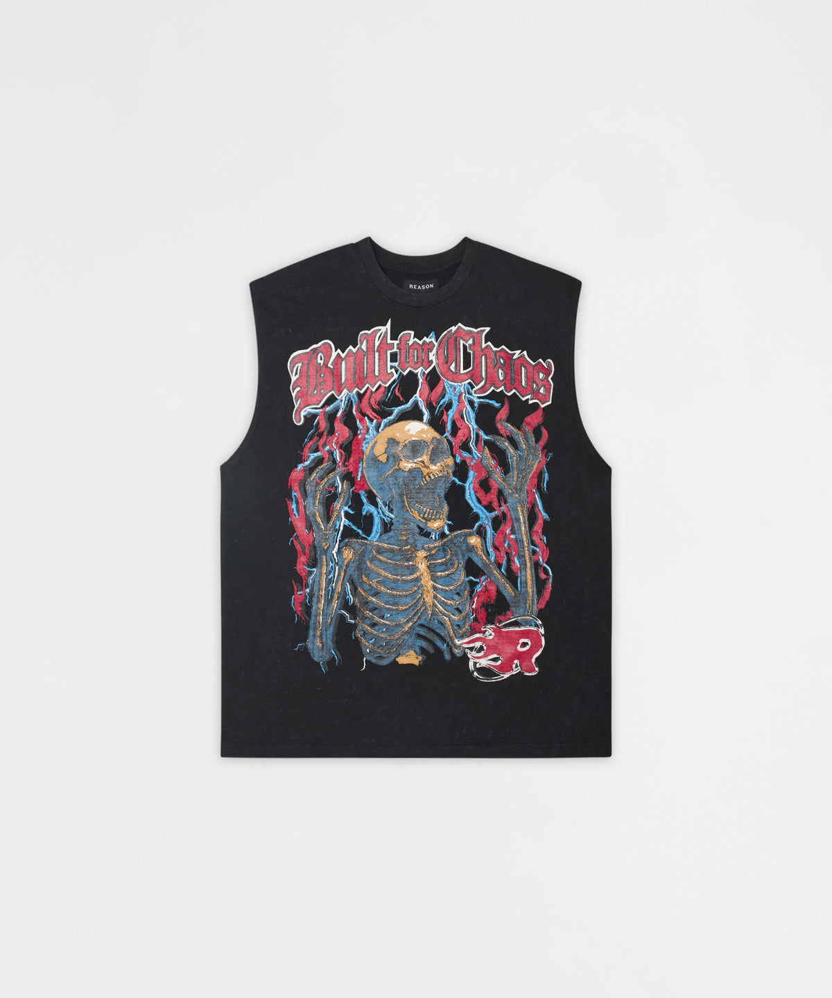 Built For Chaos Muscle Tee - Washed Black