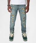 Breakaway Distressed Skinny Jeans - Blue