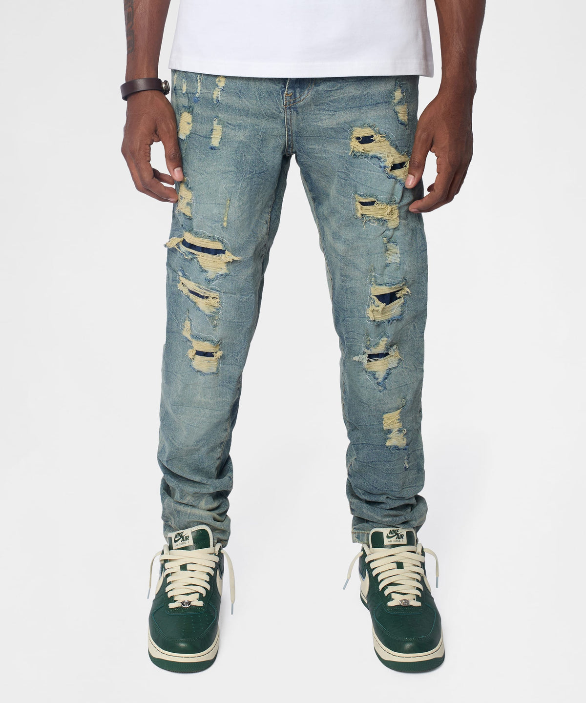 Breakaway Distressed Skinny Jeans - Blue