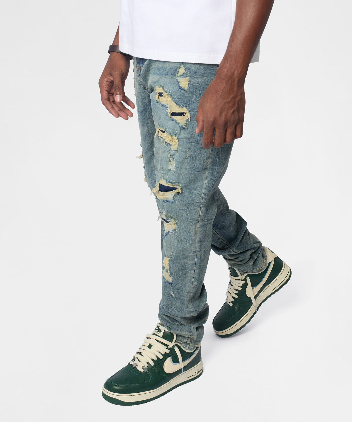 Breakaway Distressed Skinny Jeans - Blue