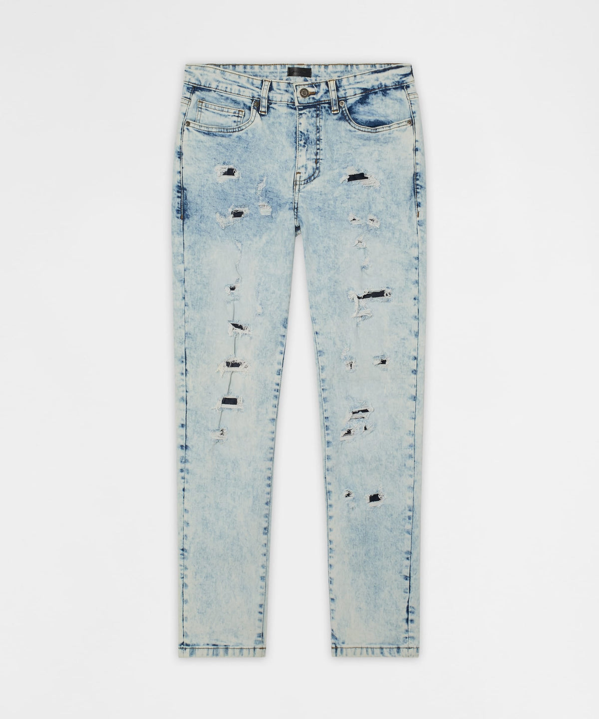 Bleached Out Distressed Skinny Jean - Light Blue
