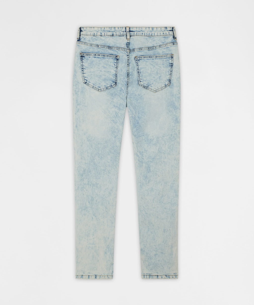 Bleached Out Distressed Skinny Jean - Light Blue