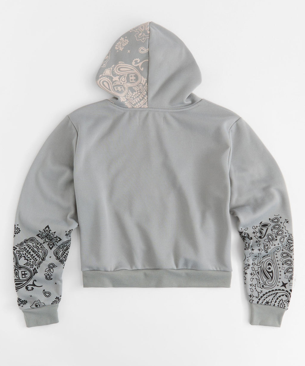 Brooklyn Women's Graphic Long Sleeve Hoodie - Grey